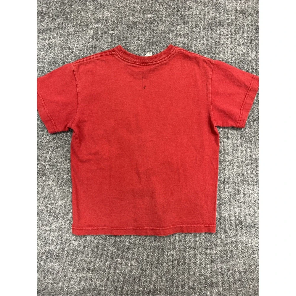 Vintage Y2K Bakugan Battle Brawlers Red Graphic T-Shirt Kids Youth XS Delta
